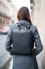 Moleskine Classic Leather Business Backpack with 15-inch Laptop Storage, Vertical Design, Men's, Black, One Size