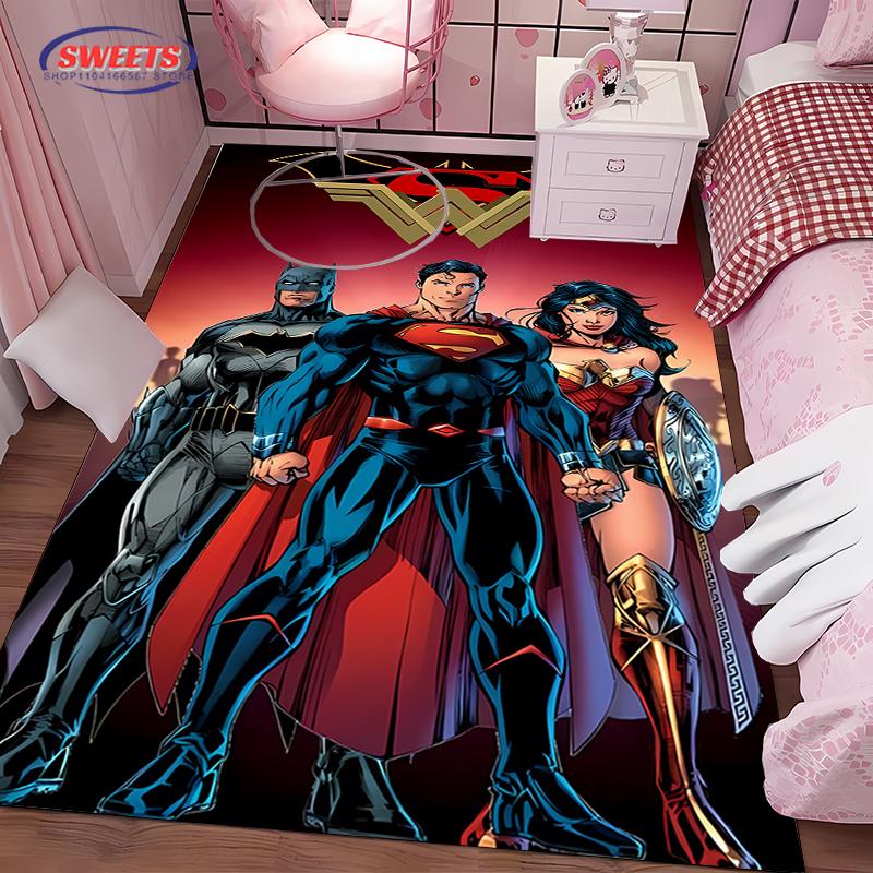Justice League Carpet New Release! Anti-slip Sound Insulation, Rug for Living Room Bedroom Bedside and Office Areas, Durable Mat