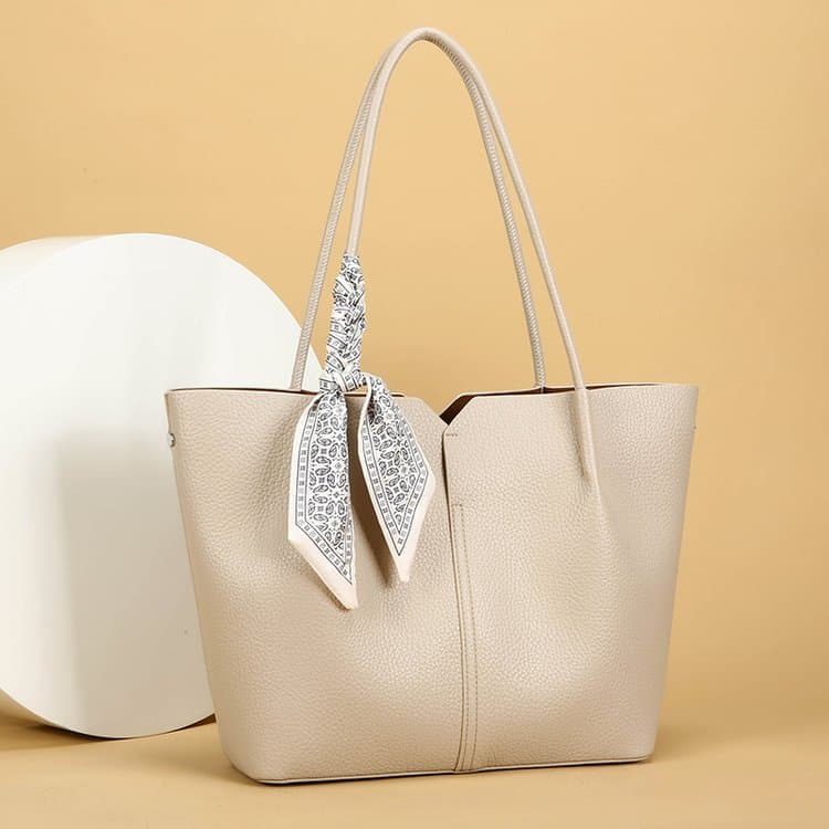 Lychee pattern silk scarf decorative tote bag women's shoulder bag