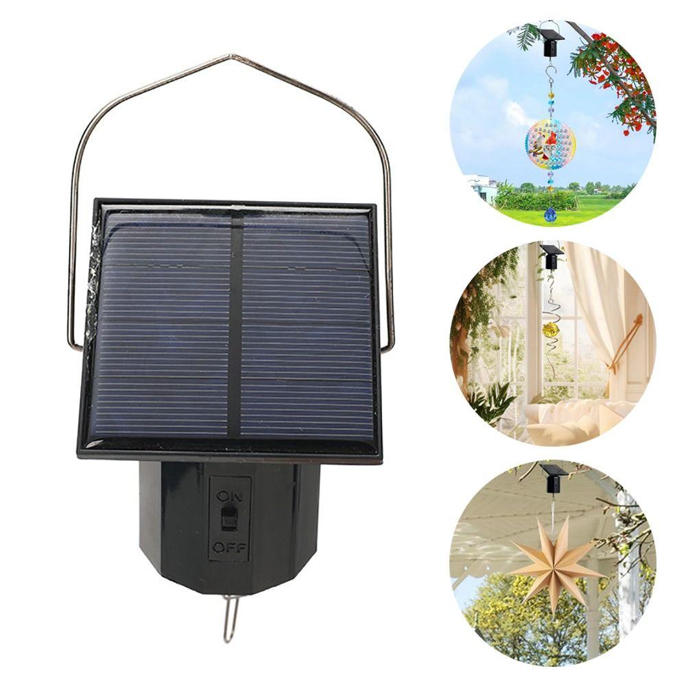 With Hook Wind Chime Motor Black Solar Rotating Motor Easy Installation Hanging Display Motor