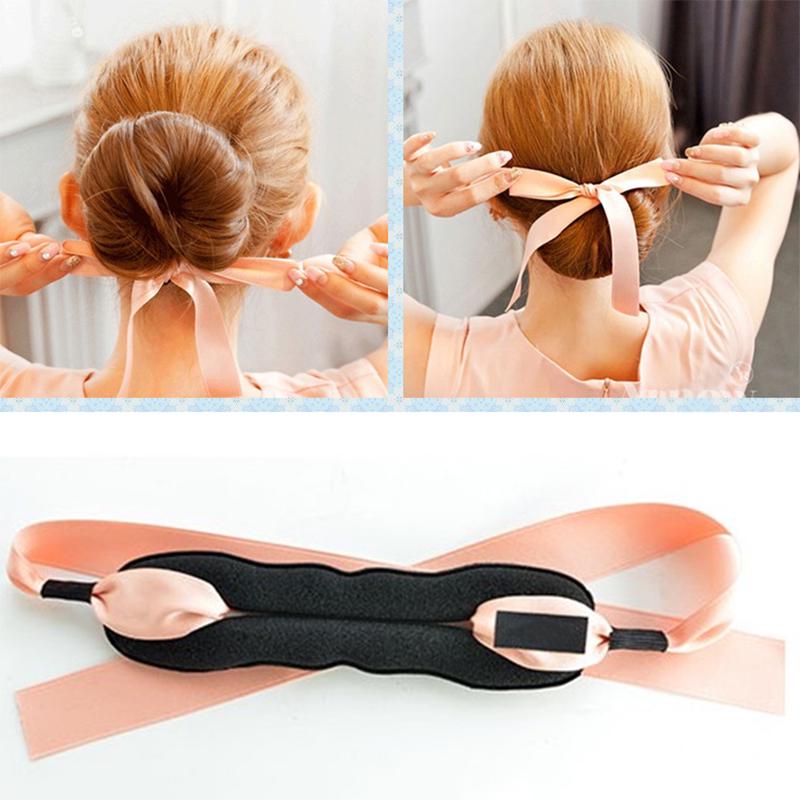 Buy Hair Curls Head Band Ribbon Magic French Twist Bun Maker Holder