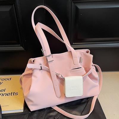 Retro Niche Korean Version Casual Large-capacity Tote Bag Women's Versatile Commuting Fashion High-end Shoulder Messenger Bag