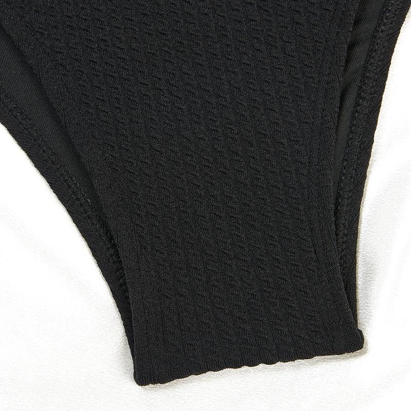 Women Two Piece Bathing Suit High Waist Swimsuit Summer Bikini Set Swimwear Clothes Solid Push Up Swimsuits