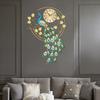 Peacock Wall Clock for Living Room Decor, Modern Luxury Wall Clock, Silent Non-Ticking Battery Operated Wall Clock(Not Included)