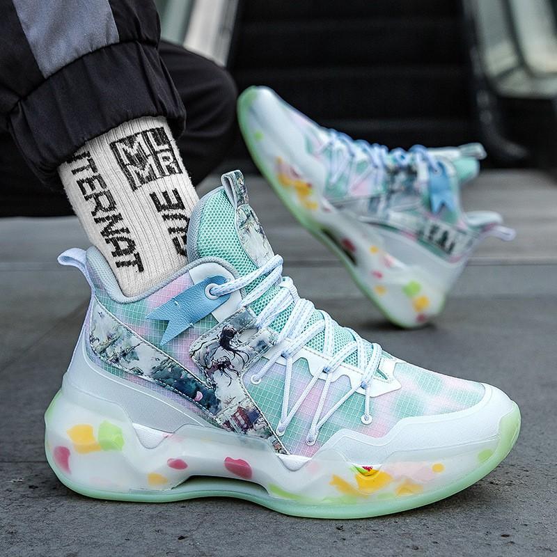 Unisex High-Top Basketball Shoes Indoor Court Training Winter Mesh Upper Fashion Sport Sneakers
