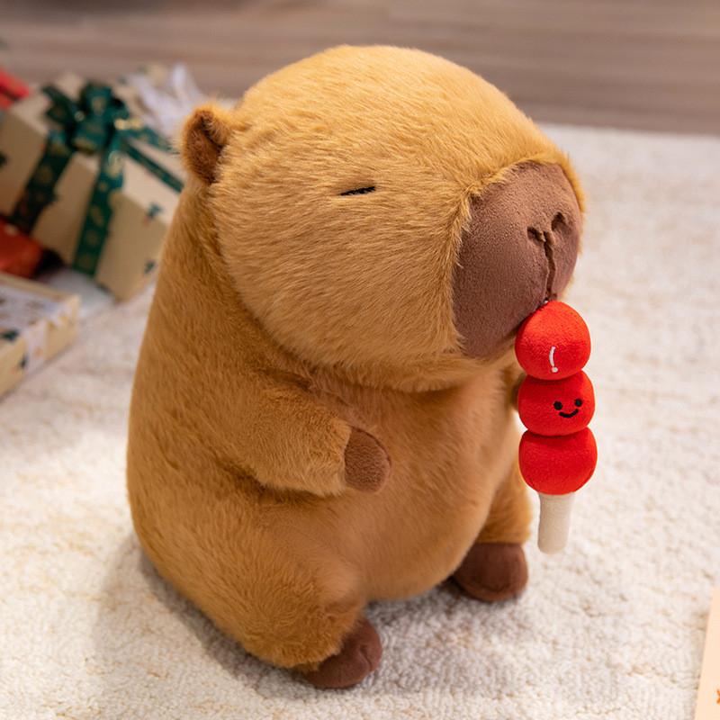 Scarf Wear Capybara Cartoon Plush Dolls Childrens Gifts Toys Home Decoration