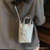 Fashion Diamond Small Bag Women's 2025 New High-end Niche Design Mobile Phone Bag Foreign Style Portable Messenger Bag Tide
