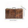 Vintage Trunk-Shaped Storage Box Leather-Like Finish Suitcase-Style