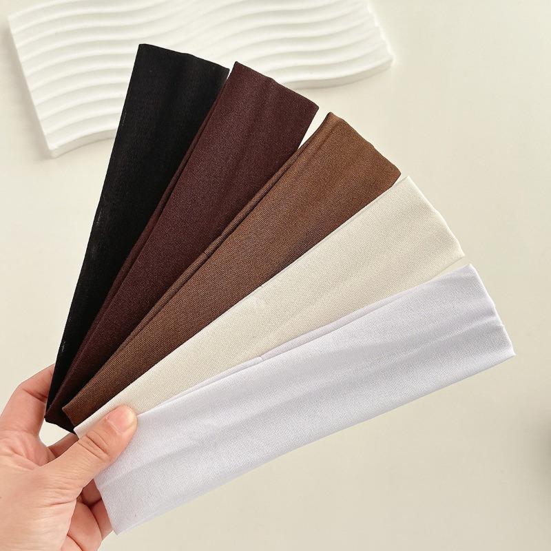 1Pc Unisex Solid Color Sweat-Absorbent, Soft, Breathable Simple Hair Tie Suitable for Fitness, Running, Yoga, High Elasticity Sports Headband