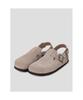 (Men) Backstrap Suede Cork Clog Yellowish Brown (Hh64K1C80B)