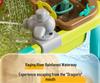 Kids' Interactive Water Play Table with Slide & Fishing Toys
