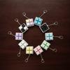 Square 4 Buttons Keyboard Key Chain Macaron Color Keyboard Keycap Key Chain Student
