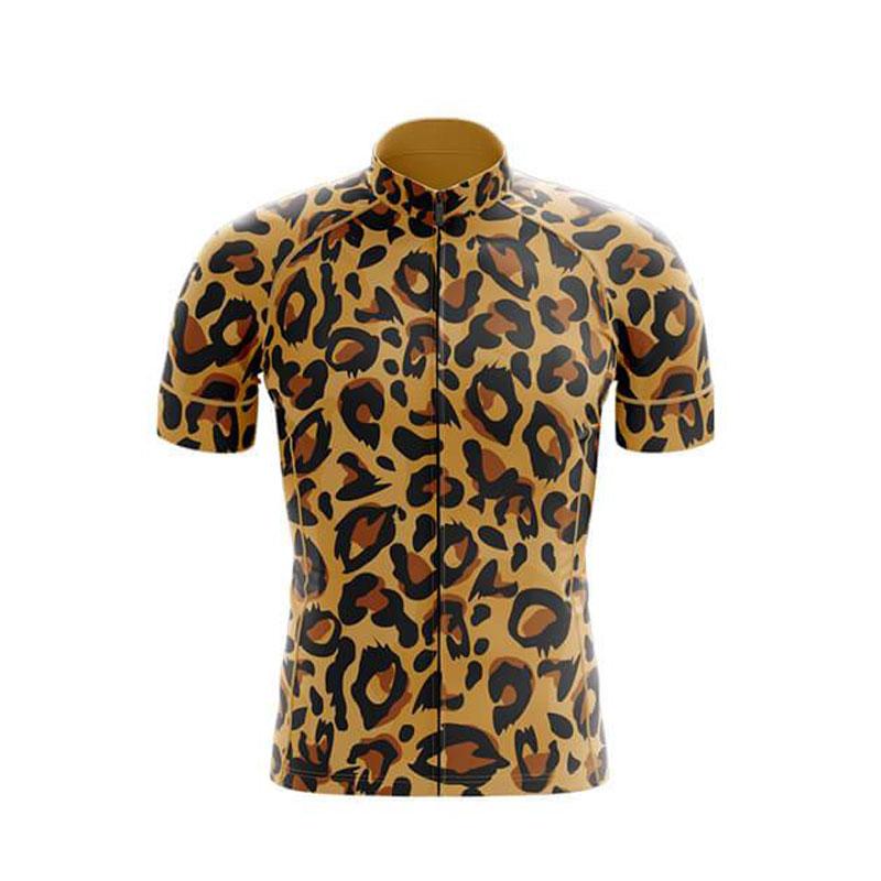 

2026 Cycling Suit Set Leopard Print Bike Uniform Man s Short Sleeves Cycling Clothing Summer MTB Bike Riding Cycling Jersey Set Ropa Maillot 3XL