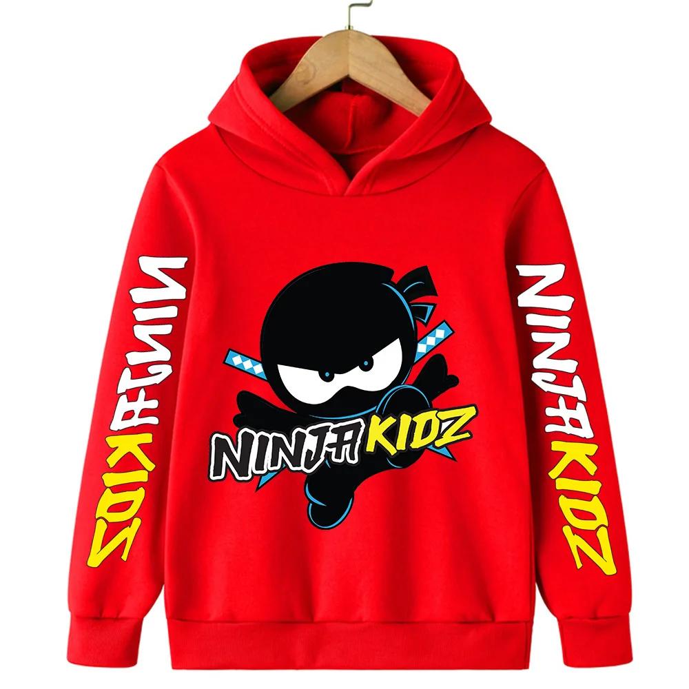 Autumn Ninja Cartoon Children's Hoodie Casual Hoodie Boy and Girl Pullover 4-14 Yrs Clothing Hoodie Polyester
