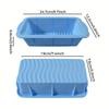 Rectangular Mold Non-Stick Silicone Loaf Pan Easy Release, Heat Resistant Anti-Slip Handles Baking Bread, Cakes Mold