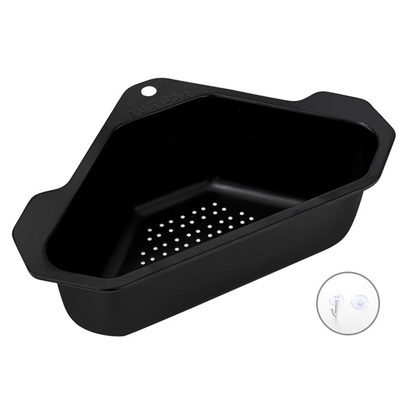 Cesto Escurridor Triangular de Acero Inoxidable Estante Filtro para Fregadero de Cocina Escurridor de Frutas y Verduras Cesto Estante de Almacenamiento Barra con Ventosa