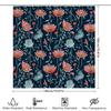 Modern Floral Print Shower Curtain Waterproof Fabric Decoration Home Bathroom Decor Custom Size Available