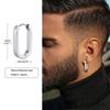 Geometric Octagon Hoop Earrings for Men, Hexagon Hoops, Stainless Steel Honeycomb Hoops Minimalist Earrings Men Jewelry