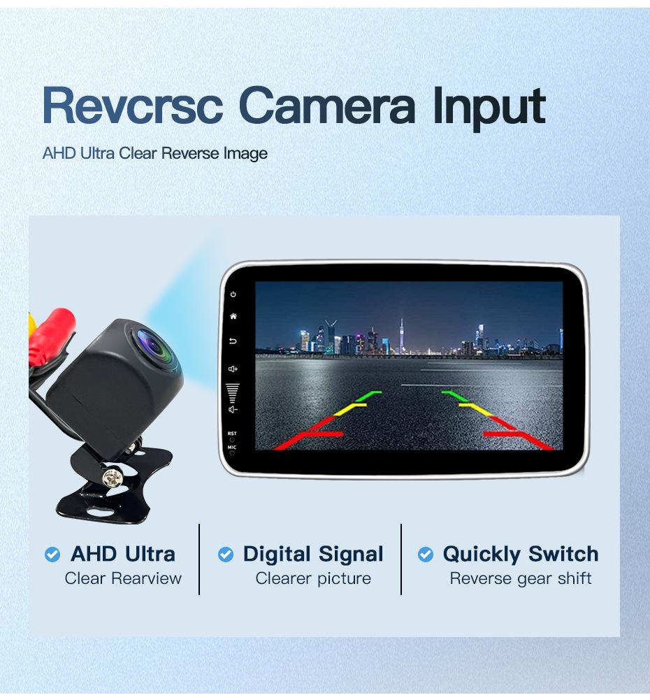 13" Rotating Single/Double Din Android Touchscreen Car Head Unit with Navigation & Backup Camera
