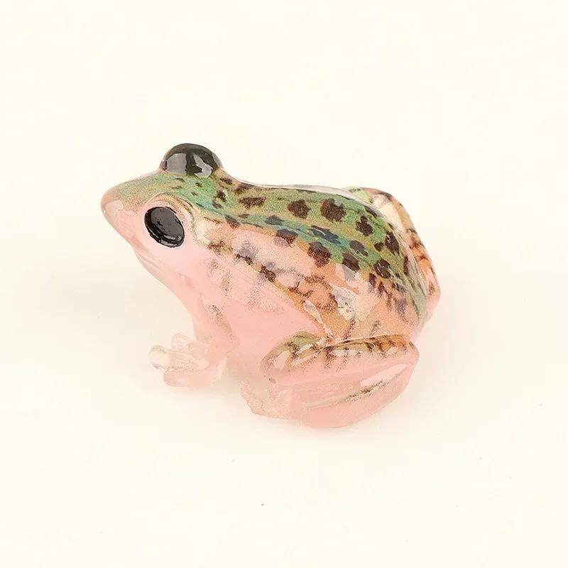 Mini Cartoon Frogs Figurines Miniatures Cute Kawaii Frog Artificial Resin Micro-landscape for Garden Flowerpot Decor Ornaments