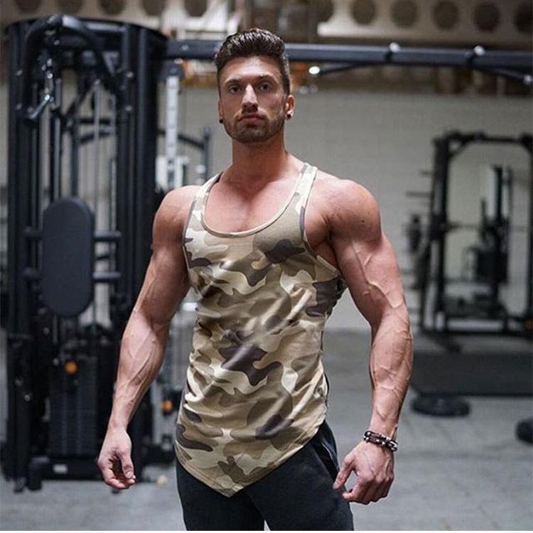 Buy Fitness Men Tank Top Army Camo 