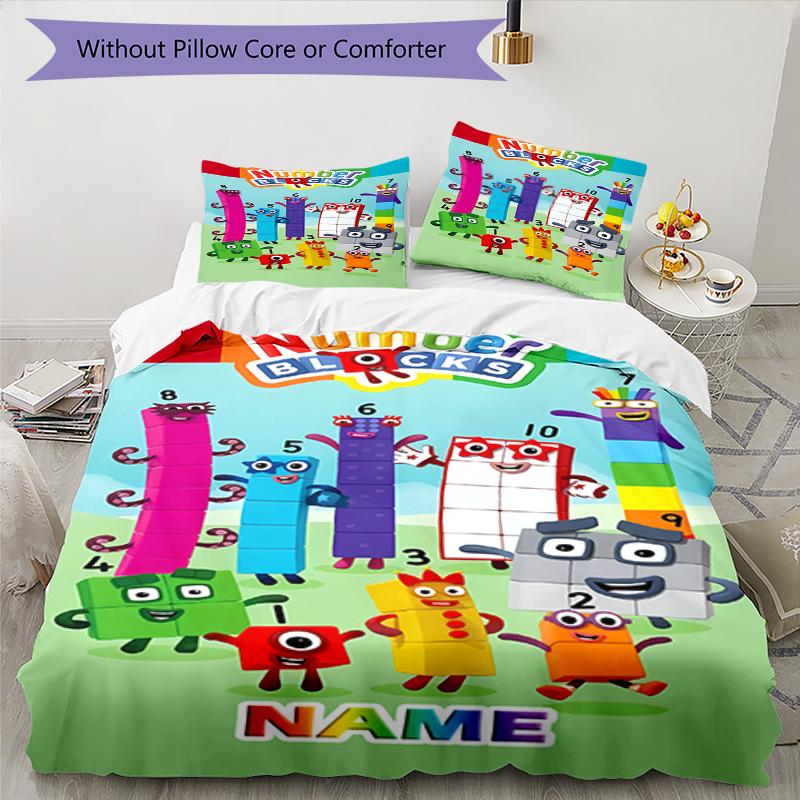 Set Biancheria da Letto con Nome e Numeri Personalizzato 3 Pezzi Copripiumino Chiusura Include 1 Copripiumino e 2 Federe, Morbido e Confortevole per Tutte le Stagioni.