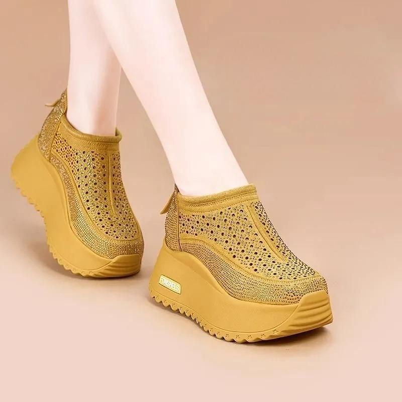 Thick-soled Women's Spring and Summer All-match Small Men's Increased Mesh Breathable Daddy Shoes