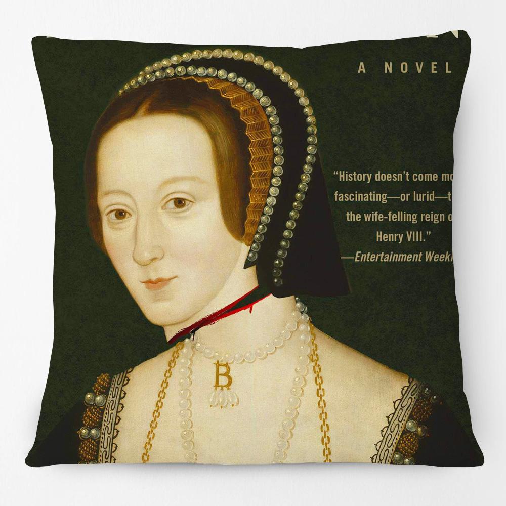 Queen Anne Boleyn Cushion Covers European Oil Painting Portrait Madame Ladies Decorative Pillow Case