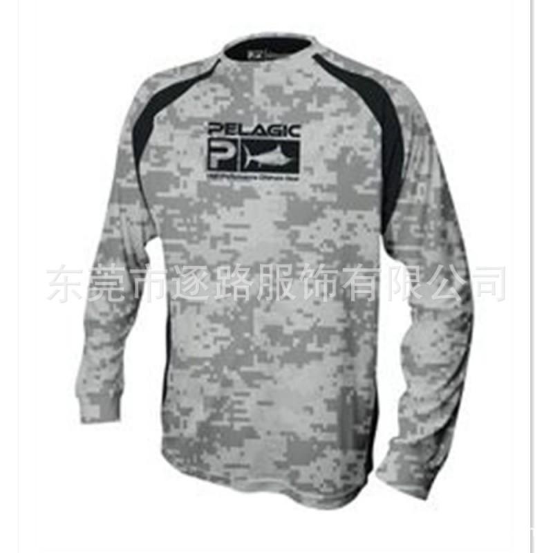 Long Sleeve Fishing Shirt Men UV Protection Breathable Quick Dry Outdoor T-Shirt