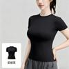 Yoga clothes short sleeves, women's quick-drying T-shirts can be worn outside tops, yoga sports tights wholesale
