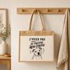 Sac cabas - PLANETEE - J'peux pas minimaliste - Toile de jute &amp; coton - 21 L - Illustration au trait noir