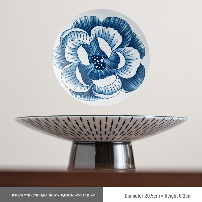 Chinese Ceramic Pedestal Fruit Plate