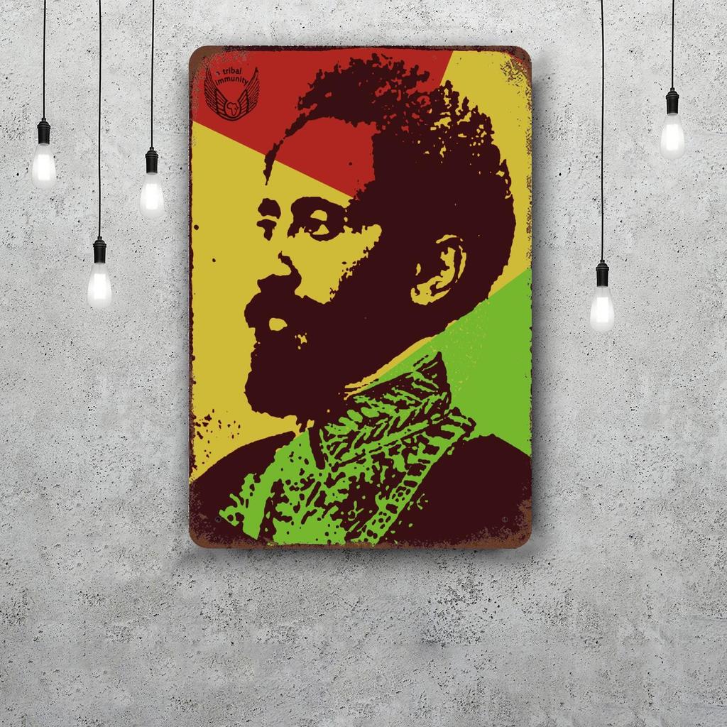 selassie Vintage Metal Tin Signs Posters Decor Retro Metal Plaque Wall Art Decor for Garage Bar
