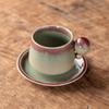 Handmade Retro Ceramic Coffee Cup and Saucer Set - Creative, Simple Design