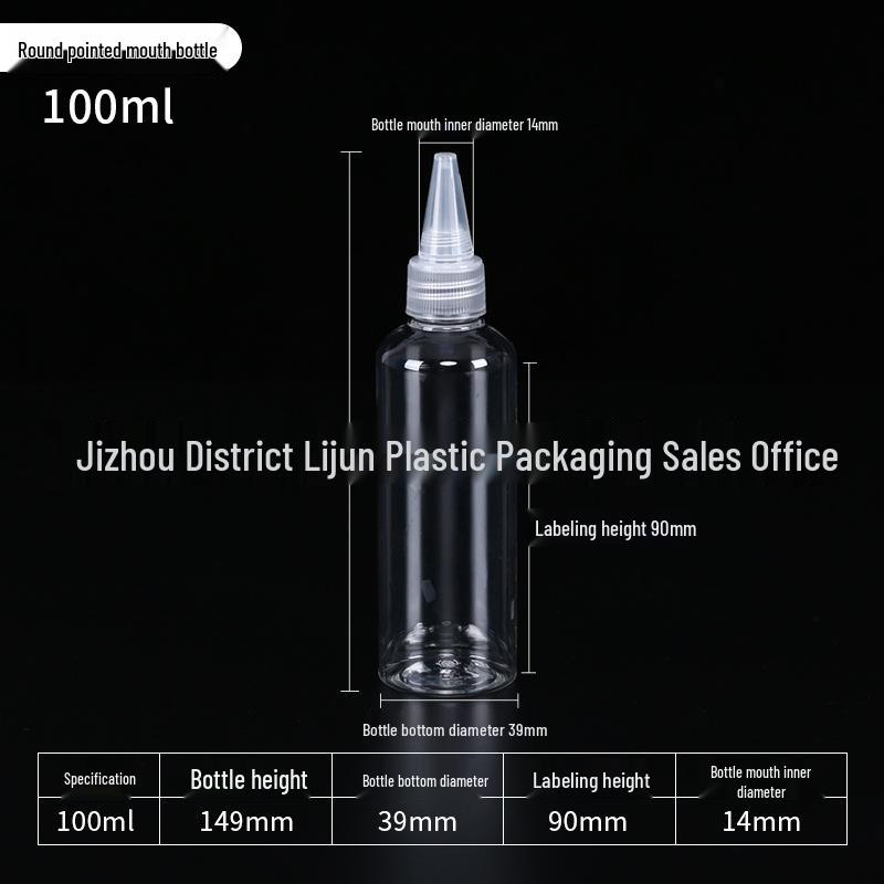 5-200ml Clear Pointed Tip Plastic Dropper Bottle