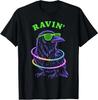 Ravin Raven EDM Techno Party Raver Psychedelic Halloween T-Shirt