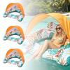 Tumbona Inflable en Forma de U con Toldo Parasol y Portavasos Flotador para Piscina para Adultos Material de PVC Engrosado Tumbona Flotante para Recreación Acuática