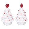 White Ceramic Tree LED Light Up Tabletop Tree Heart Topper Vintage Retro Centerpiece for Holiday Par