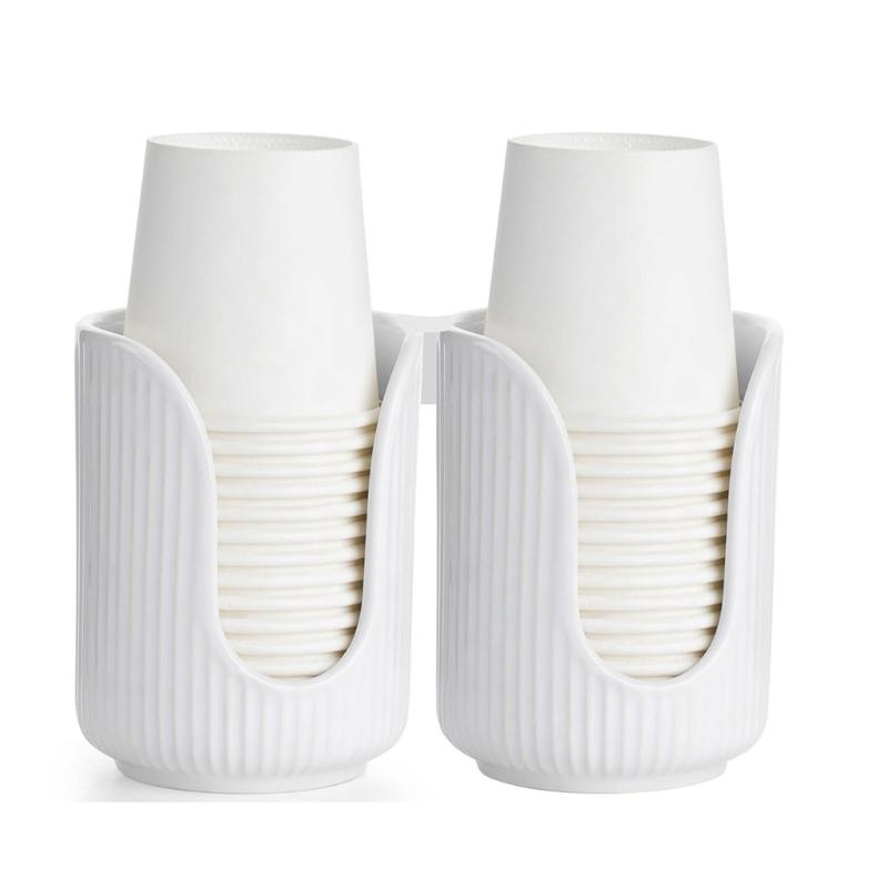 Set of 3 Elegant Paper Cup Organizers with Double Tubes Designs Home Decoration Portable for Household Easy Access