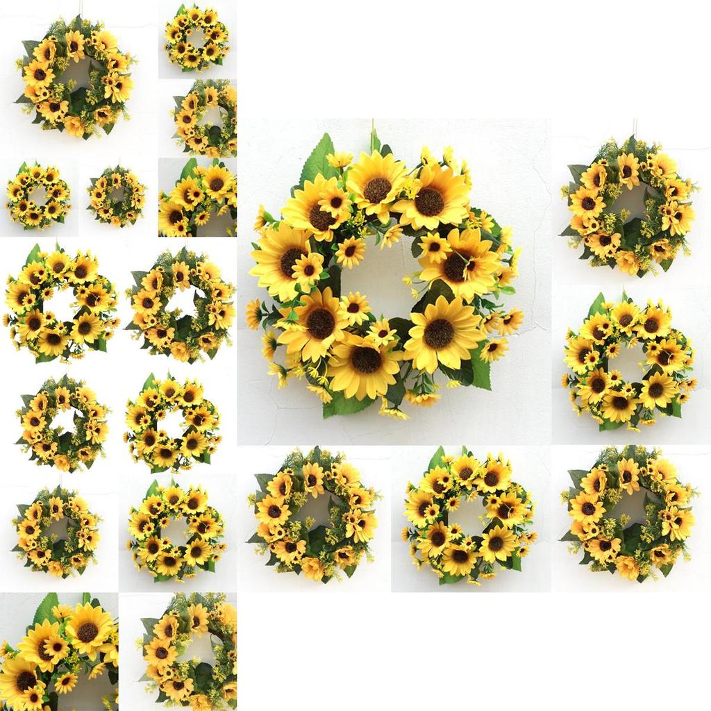 Elegant Artificial Sunflower Wreath Garland For Weddings And Party Decorations