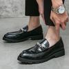Men's Shoes Fashion Business Dress Leather Shoes New Trend British Style Foot Cover Pointed Casual Leather Shoes Wedding Groom Shoes