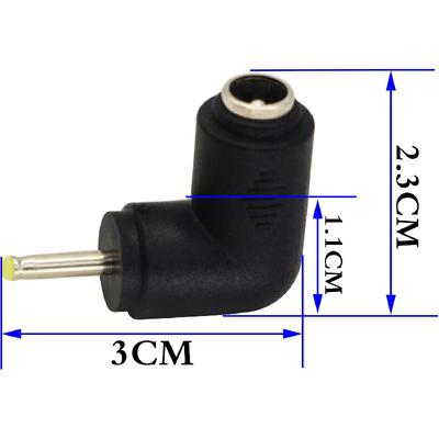 zdyCGTime DC2.5x0.7mm Male 90 Degree Angle To DC5.5x2.1mm Female Adapter5 Volt DC Barrel Power Jack Charging Cable Connector for Tablet, Electronic