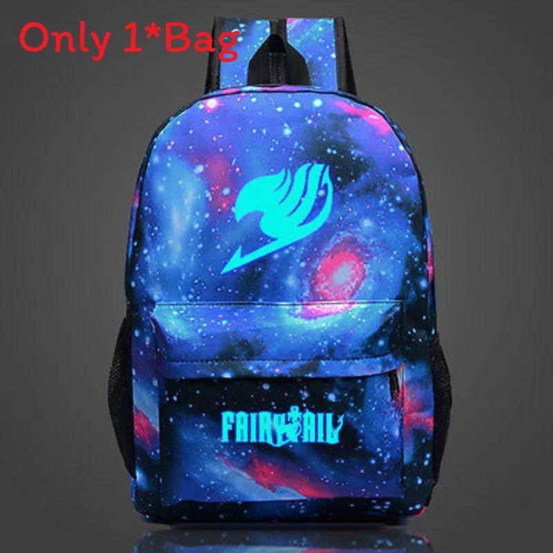 Fairy Tail Backpack Canvas School Bag With Zipper For Students Travel