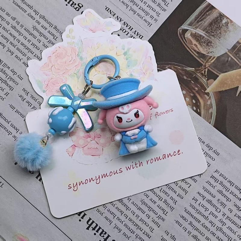 

Colorful Kuromi Keychains designed for Pouch Hanging Pendants Adorable Kuromi Keyrings Kuromi Figure Playthings Gifts Celebration Favors Car Key