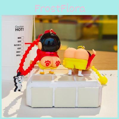 Officially Licensed Crayon Shin-chan Cartoon Keychain With Playful Poking Butt Designs