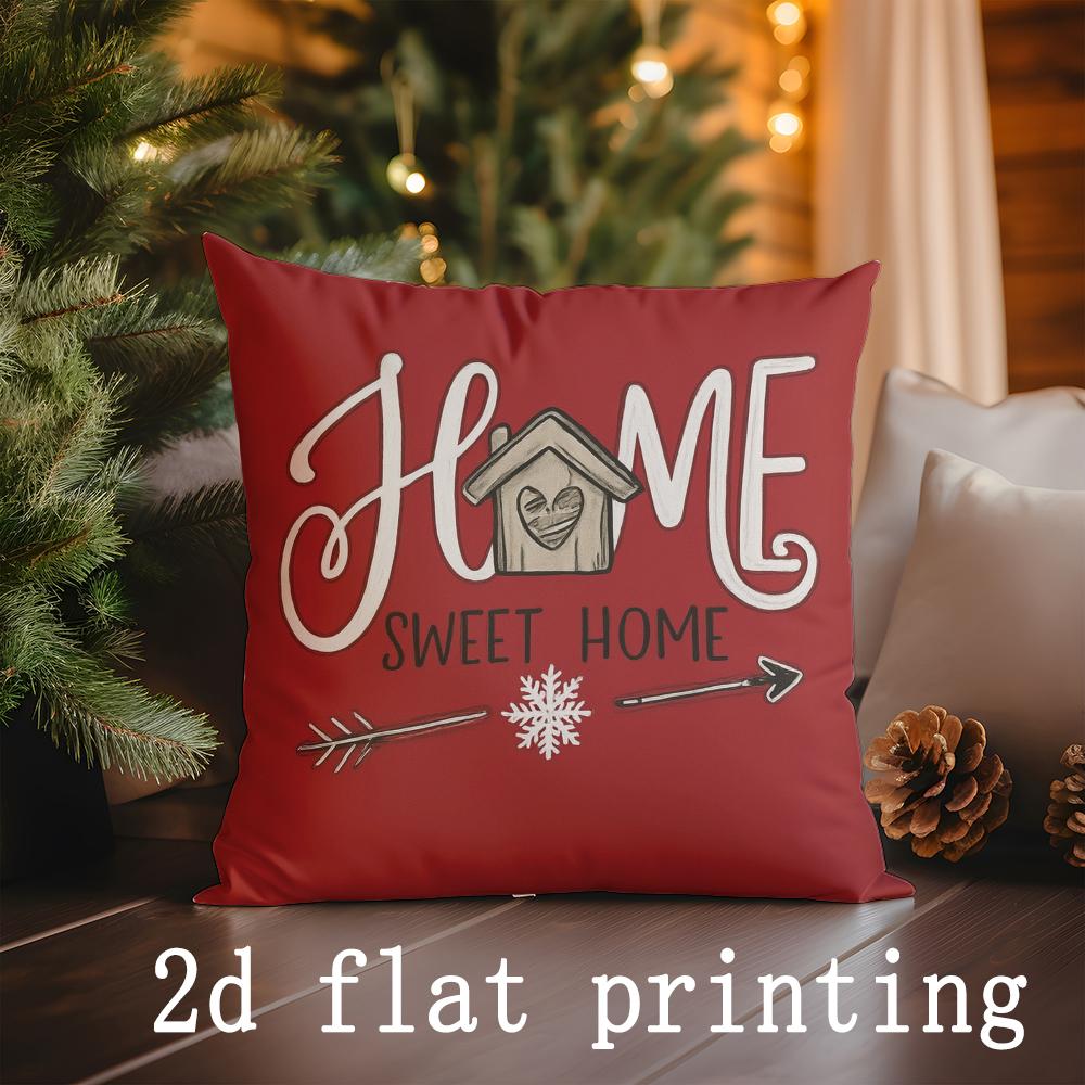 Home Decor Christmas-Themed Cute Pillow Covers Suitable For Sofa Bedroom Car Pillow Cover Cushion Rectangular Back Cushion