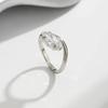 New Sparkling Zircon Stainless Steel Ring Women Non Fading 18K Gold-Plated Stackable Couple Ring Valentine Day Jewelry Gift