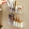 Waterproof Mirror Cabinet Organizer Wall Mounted Bathroom Storage Plastic Shelf For Cosmetics Space Efficient