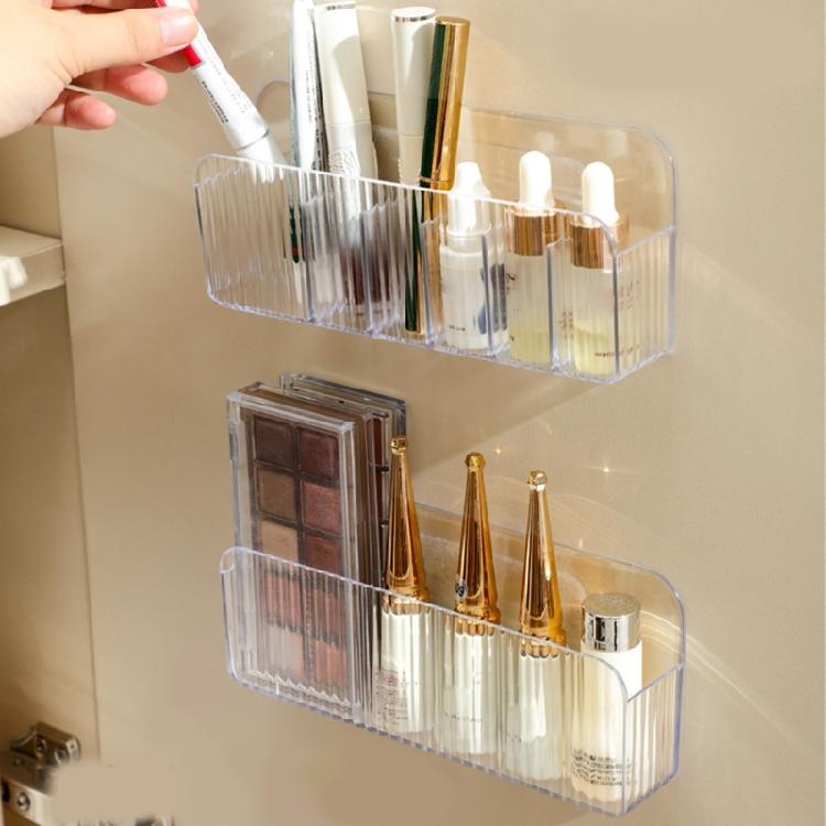 Waterproof Mirror Cabinet Organizer Wall Mounted Bathroom Storage Plastic Shelf For Cosmetics Space Efficient