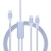 Professional Factory 100W Fast Charger Cable 0.5/1.2/2/3 Meters 2-in-1 Type-C/USB Data Transfer for iPhone Smartphone Laptop